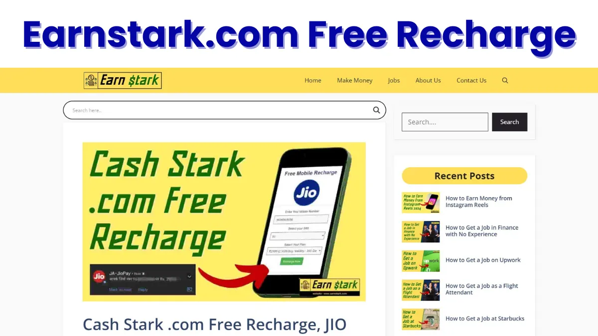 Earnstark.com Free Recharge